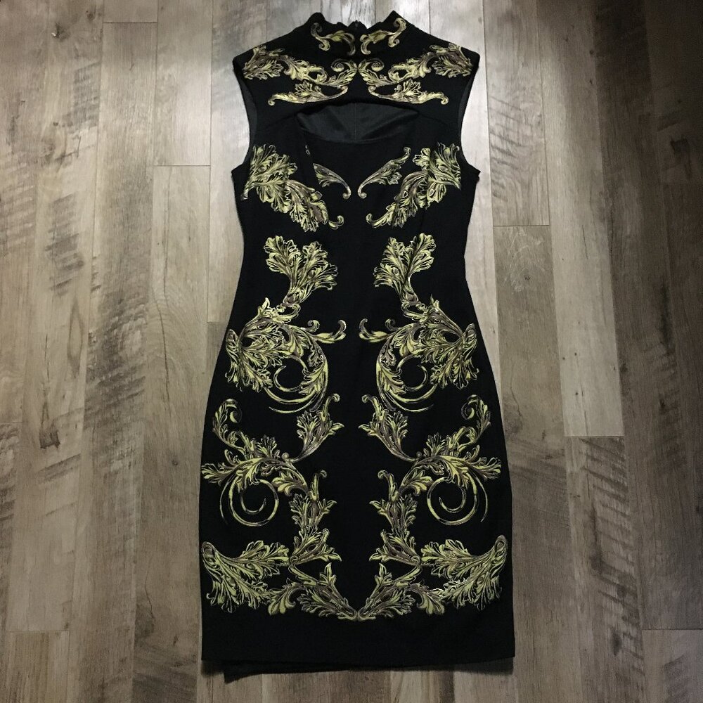 Vintage 90s/Y2K CachΓ© Baroque Midi Bodycon Dress USA Made - Picture 11 of 16
